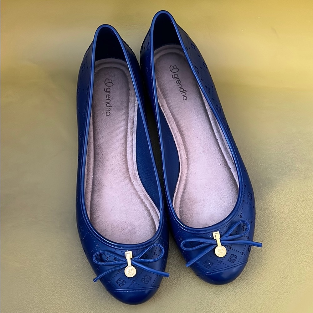 Grendha Blue Flats Size 9